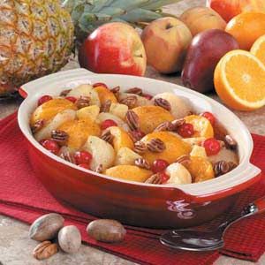 Xmas Deserts, Dishes For Christmas, Fruit Bake, Pecan Halves, Christmas Casserole, Holiday Fruit, Recipes Fruit, Menu Recipes, Fruit Compote