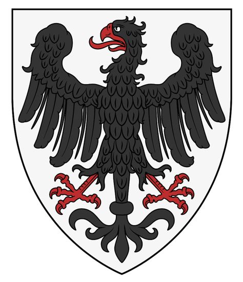 House of Hohenstaufen Army History, Heraldry Design, Medieval Shields, Medieval Paintings, House Of Romanov, Holy Roman Empire, Black Eagle, Symbolic Representation, Eagle Logo