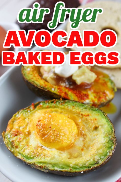 Baked Avocado Egg, Air Fryer Avocado, Roasted Avocado, Air Fryer Recipes Keto, Avocado Egg Bake, Avocado Eggs, Baked Avocado, Avocado Fries, Air Fryer Dinner Recipes