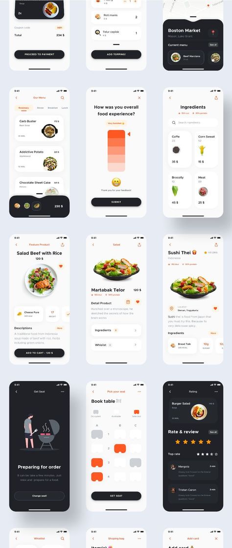 Application Ui Design, Design For Restaurant, Web Design Creative, Food Web Design, Restaurant App, App Design Layout, Ios Ui, Food Delivery App, Mobile App Design Inspiration