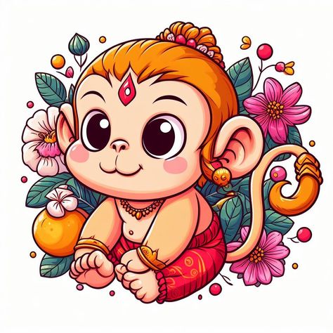 Hanuman Ji Cute Wallpaper, Baby Hanuman Drawing, Hanuman Simple Drawing, God Cartoon Wallpaper, Cute Hanuman Ji Drawing, Cute Hanuman Ji Wallpapers, Cute Hanuman Drawing, Hanuman Ji Painting Easy, Cute God Drawing