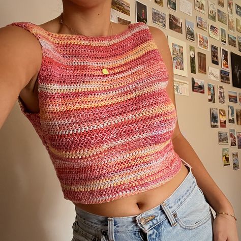 Mode Crochet, Mesh Tops, Crochet Fashion Patterns, Fun Crochet Projects, Diy Crochet Projects, Summer Crochet, Crochet Fashion, Cute Crochet, Crochet Crafts