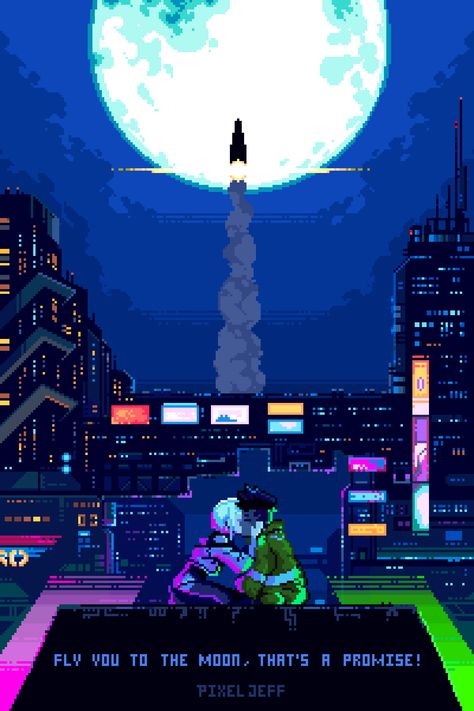 Edgerunners Gif, Pixel Jeff, Lucy Edgerunners, Edgerunners Lucy, Wallpapers 2023, Lucy Cyberpunk, Pixel City, Cyberpunk Games, Cyberpunk Edgerunners