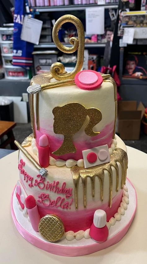 9th Birthday Cake, 9th Birthday, Birthday Cakes, Girl Birthday, Pink White, Birthday Cake, Cake, Birthday, Makeup