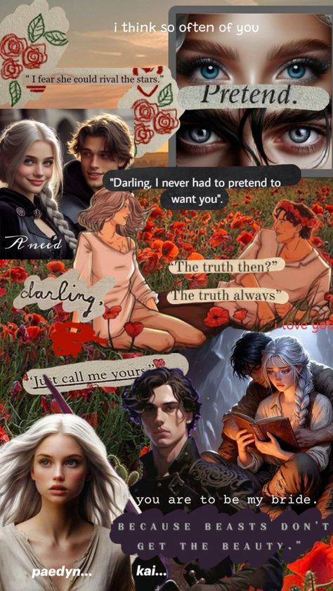 Reckless Poppy Field, Powerless By Lauren Roberts, Reckless Lauren Roberts Fan Art, Powerless Lauren Roberts Aesthetic, Kai And Paedyn, Reckless Fanart, Reckless Lauren Roberts, Collage Pinterest, Reckless Aesthetic