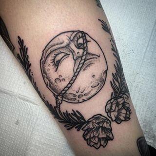 Lasso the moon tattoo The Moon Tattoo, Lasso The Moon, It’s A Wonderful Life, Hand Poked Tattoo, Poke Tattoo, Hand Poke, Tattoo Inspo, Book Inspiration, Moon Tattoo