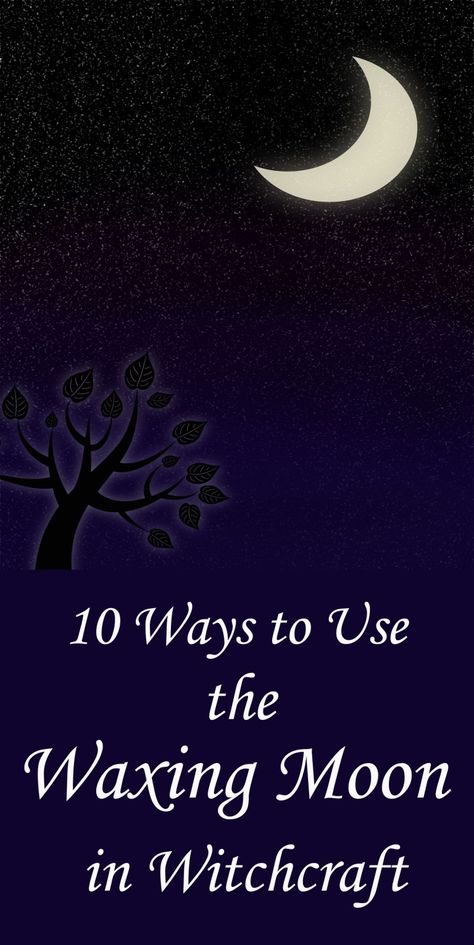 How and why to use the waxing moon in witchcraft. Waxing Moon Magic, Waxing Moon Rituals, Waxing Moon Spells, Wiccan Tips, Witchy Knowledge, Lunar Living, Moon Worship, Beginners Witchcraft, Pagan Life