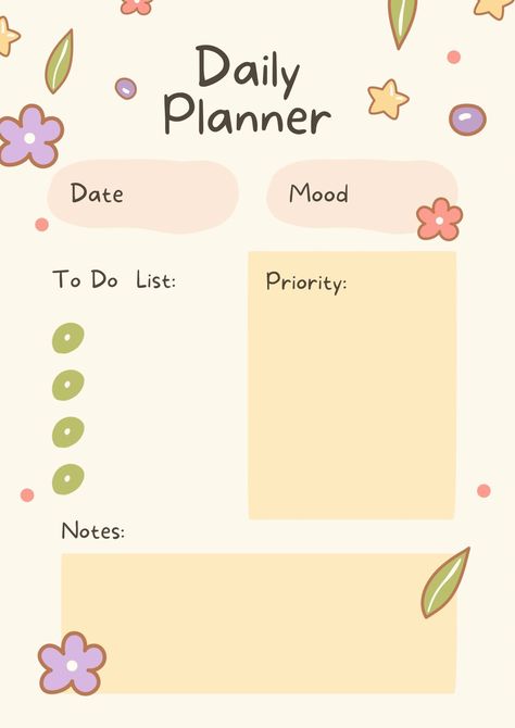 Notepad Template Aesthetic, Better Time Management, Cute Daily Planner, Daily Planner Printables Free, Samsung Notes, Study Planner Printable, To Do Planner, Writing Paper Printable Stationery, Daily Planner Pages