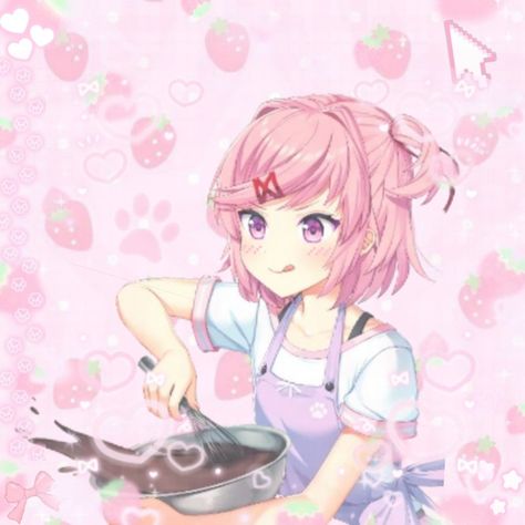 Natsuki :3 Natsuki Kawaiicore, Natsuki Pfp, I Love My Brother, Romantic Manga, Literature Club, Crazy Girls, Cute Art Styles, I Have No Friends, Phone Themes