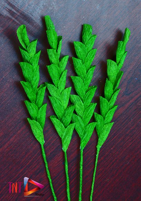 How To Make layered Leaf from Crepe Paper | Easy DIY Paper Leaf Crepe Paper Leaves Tutorials, Tissue Paper Leaves, Crepe Paper Leaves, Diy Paper Leaf, Paper Leaf, Diy Leaves, Paper Leaves, Leaf Crafts, Crepe Paper Flowers