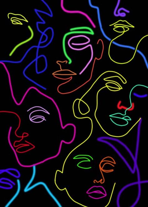 colour faces line art drawing Faces Line Art, Painting Ideas 2023, Acrylic Painting Ideas, Line Art Drawing, Art Therapy, Art Drawing, Painting Ideas, Creative Art, Line Art