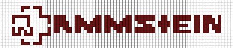 Band Logo Pixel Art, Rammstein Logo, Picture Graphs, Stitch Patch, Perler Art, Perler Crafts, Pixel Crochet, Pixel Art Grid, Kandi Patterns