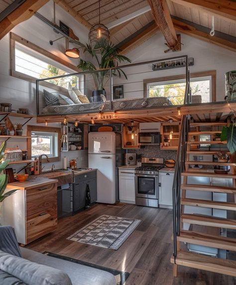 Micro Housing, Tiny Home Ideas, Loft Layout, Brooklyn Navy Yard, Loft House Design, Tiny House Loft, House Loft, Tiny House Inspiration, Tiny House Floor Plans