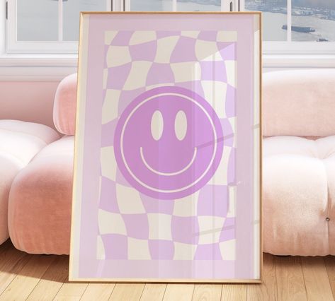 Girly Lilac Wall Art | Preppy Purple Art | Trendy Teen & College Dorm Decor  Embrace the girly charm and preppy aesthetic with this trendy lilac print. Our modern artwork is finely crafted to radiate a fun, flirty vibe with a funky touch, making it the perfect feminine embellishment for any apartment. ✣ 𝗜𝗡𝗦𝗧𝗔𝗡𝗧 𝗗𝗢𝗪𝗡𝗟𝗢𝗔𝗗 ✣ No physical items shipped. Instantly download, print, and frame this trendy printable wall art to refresh the walls of your living room, dorm room, bar cart, bed Lavender Teen Bedroom, Purple Bedroom Decor For Teens, Pastel Purple Bedroom Aesthetic, Purple College Dorm, Preppy Room Decor Stuff, Purple Aesthetic Room Decor, Pastel Purple Dorm Room, Purple Teen Room, Purple Aesthetic Room Ideas