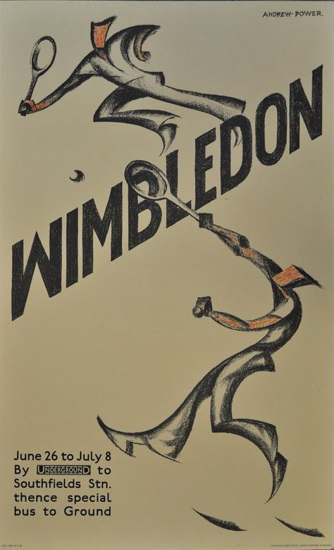 Sybil Andrews, Tennis Poster, Poster Grafico, Tennis Posters, Tennis Art, London Transport Museum, Wimbledon Tennis, Transportation Poster, Tennis Tournament