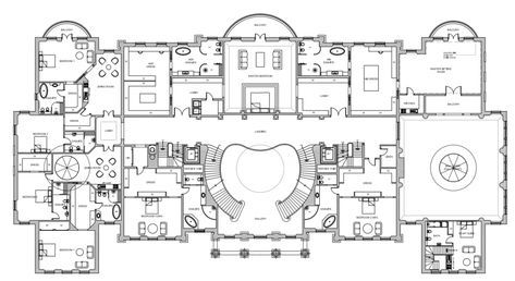 Cute Mansion Floor Plans 28 For Home Decoration Planner with Mansion Floor Plans Mansion Floor Plans, Mansion Plans, Luxury Floor Plans, House Plans Mansion, Mansion Designs, Mansion Floor Plan, Mega Mansions, Architectural Floor Plans, Large House