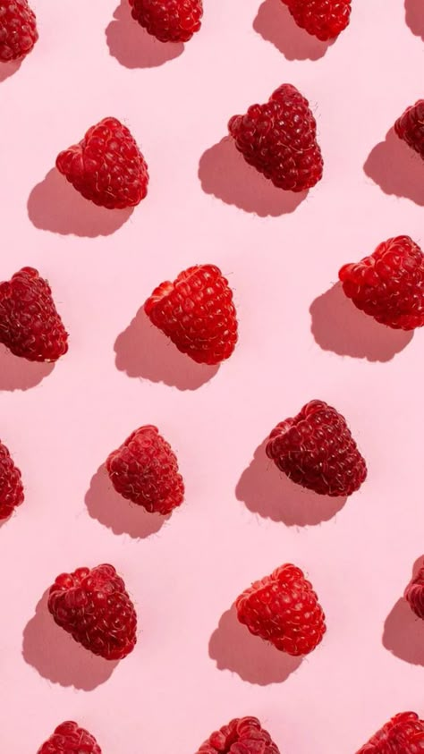 Raspberry Aesthetic, Raspberry Wallpaper, Pattern Photography, Fruit Wallpaper, Fruit Photography, Pink Vibes, Pink Wallpaper Iphone, Fruit Pattern, Red Aesthetic