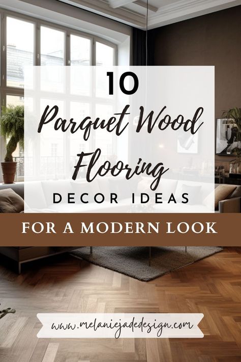 Step up your flooring game! 🌲🏠 Explore '10 Parquet Wood Flooring Decor Ideas' and discover how this classic design can bring a modern twist to any space. Elevate your interiors with the timeless charm of parquet. #ParquetFlooring #ModernHomeDesign #FlooringInspiration Luxury Vinyl Parquet Flooring, Hardwood Flooring Trends 2024, Parkay Flooring Ideas, Parquet Flooring Living Room Modern, Wood Floor Apartment, Wood Floor Designs Pattern, Wooden Flooring Pattern, Parquet Flooring Living Room, Parkay Flooring