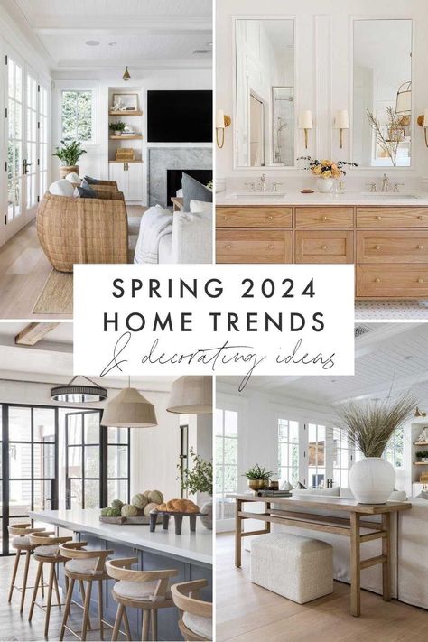 A look at the top trends in home decor and interior design for spring 2024, with the latest design styles, beautiful spaces and new spring and summer decorating ideas Family Friendly Living Room, Diy Copper, Spring Decorating, Coastal Living Rooms, Living Room Trends, Inspire Me Home Decor, Copper Accents, Neutral Living Room, Style Deco