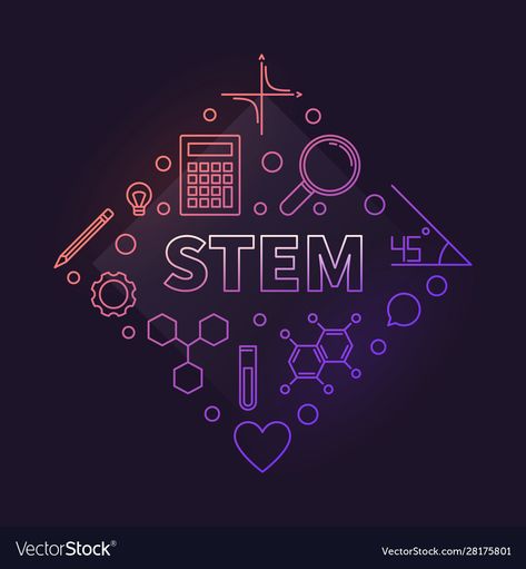 Stem Strand Logo, Stem Background Design, Stem Aesthetic, Stem Logo, Academy Logo, Stem Design, Biology Art, Instagram Frame Template, Pin Logo