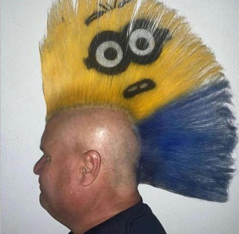 Weird Minion, Weird Haircuts, Minions Fans, Fire Hair, Minions Love, Disney Photography, Disney Photos, Disney Addict, Disney Life