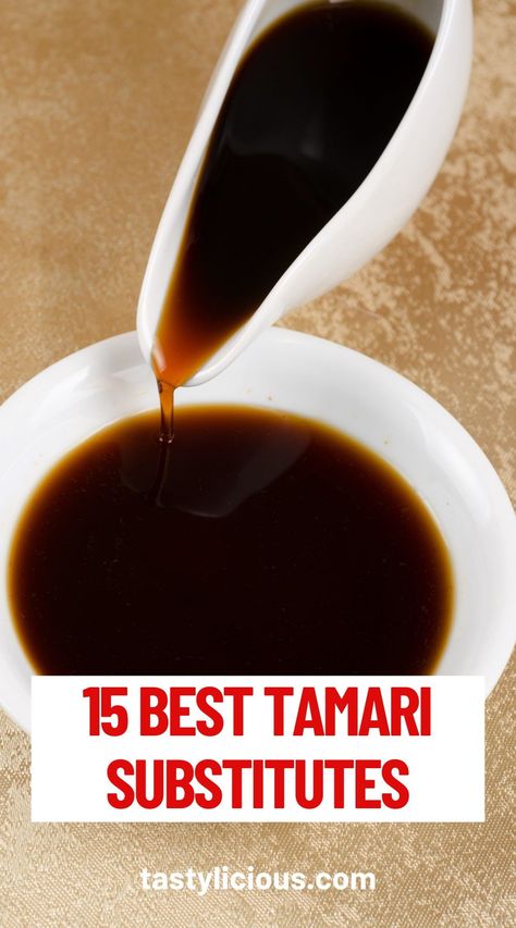 what can you use instead of tamari | best substitutes for tamari | good substitutes for tamari sauce | can i substitute tamari for soy sauce | summer dinner recipes | healthy lunch ideas | dinner ideas | breakfast ideas | easy healthy dinner recipes Tamari Sauce Recipe, Soy Sauce Substitute Homemade, Substitute For Fish Sauce, Worchester Sauce Substitute, Vegetarian Substitutes For Meat, Substitute For Worchestire Sauce, Breakfast Ideas Easy Healthy, Spicy Sauce Recipe, Creamy Sauce For Chicken