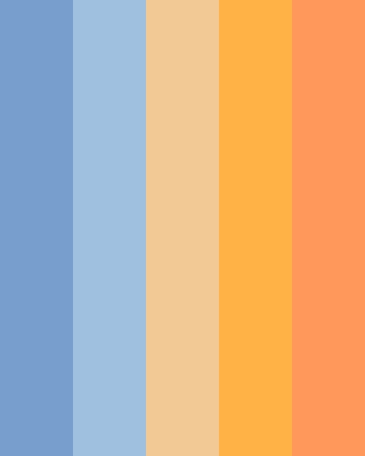 Blue Blue Hour Color Palette, Orange Pastel Color, Different Blue Colors, Orange Color Combinations, Orange Palette, Sunrise Colors, Orange Color Palettes, Email Examples, Pastel Color Schemes