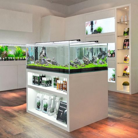 Aquarium Shop Interior Design, Aquarium Cabinet, Animal Story, Fish Store, Aquarium Shop, Aquarium Set, Aquascape Design, Fish Shop, Discus Fish