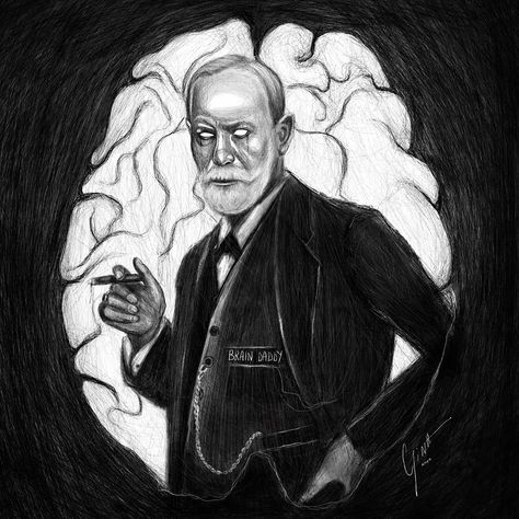 Drawing Procreate, Diy Paper Crafts Decoration, Sigmund Freud, Sketches Easy, Portrait Illustration, Op Art, I Got It, Illustration Drawing, Psych