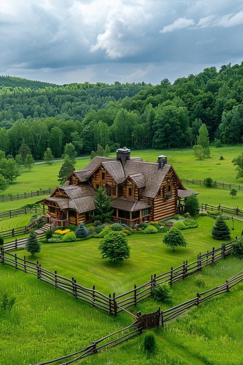 Big Cabin In The Woods, House Planning, Building Plans House, Dream Life House, Medieval Life, Home Decor Idea, Log Cabin Homes, Log Cabins, Stone House