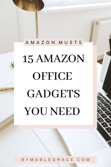 15 Amazon Office Gadgets You Need Must Have Desk Accessories Office Gadgets, Amazon Cubicle Must Haves, Women’s Work Office Decor, Cute Work Desk Setup, Work Office Ideas Business, Office Items Desk Accessories, Work Office Supplies List, Cubicle Necessities, Home Office Accessories Desk Supplies