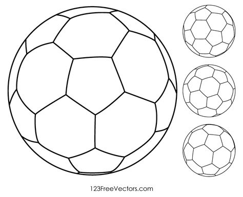 Football Clipart Black And White, Football Outline, Football Lines, Diy Cake Topper Birthday, Football Clipart, Black And White Football, Football Drawing, Diy Cake Topper, Free Vector Illustration