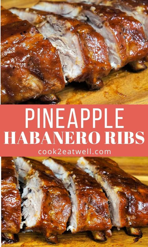 Spicy Barbeque Sauce, Bbq Recipes Ribs, Habanero Pepper, Barbeque Recipes, Low Carbohydrate Recipes, Baked Ribs, Pork Rib Recipes, Pork Ham, Barbecue Pork