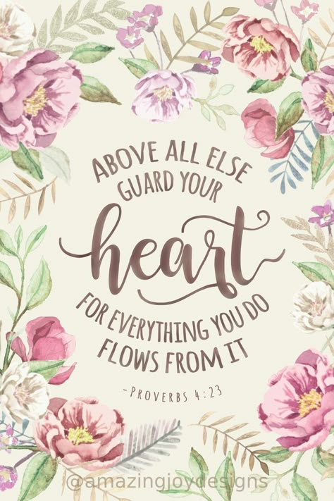 Proverbs 4:23 Guard Your Heart Peonies Bible Notes Ideas Notebooks, Bible Notes Ideas, Decorated Journal, Bible Verse Painting, Christian Journals, Proverbs 4:23, Bible Verse Background, Bible Journaling Ideas Drawings, Proverbs 4