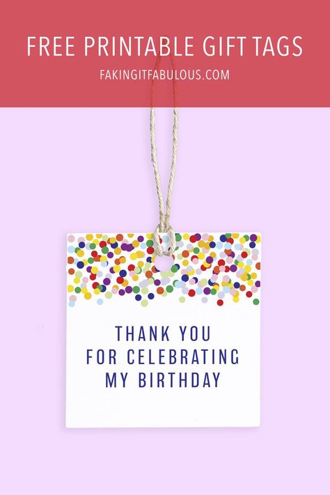 These thank you for celebrating my birthday tags are perfect for your next party. They are great for kids of all ages. #birthday Birthday Treat Bag Tags Free Printable, Thank You For Celebrating With Me Tags, Goodie Bag Tags Birthday, Thanks For Celebrating My Birthday Tag Free, Thank You For Coming To My Party Free Printable, Party Favor Thank You Tags, Birthday Goody Bag Tags Free Printable, Bubble Birthday Tags Free Printables, Birthday Treat Tags Free Printables