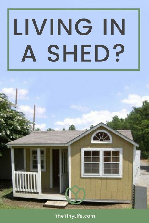 Tiny Home Shed, Living In A Shed, Cheap Tiny House, Tiny House Big Living, Diy Tiny House, Shed Home, Shed To Tiny House, Tiny House Nation, House Shed