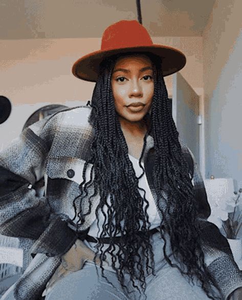 via GIPHY Fedora Hat Black Women, Hat And Dress Outfit, Outfit With Braids, Outfit With Fedora, Rock Hats, Fedora Hat Outfit, Fedora Outfit, Fedora Hat Outfits, Hat And Dress