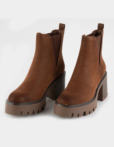 Women's Ankle Boots | Tillys Mia Chelsea Boots, Lug Chelsea Boots, Boots Fall Ankle, Boots Cognac, Lug Boots, Mia Shoes, Women's Ankle Boots, Slipper Shoes, Womens Ankle Boots