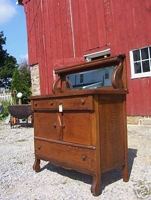 Empire OAK Buffet Sideboard Antique Furniture | #46118576 Rehabbed Furniture, Antique Hall Tree, Sideboard Antique, Bathroom 2023, Oak Buffet, Buffet Makeover, Antique Buffet, Cabin Furniture, Buffet Sideboard