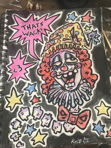 Clowncore Oc Art, Silly Gore Art, Art The Clown Drawing, Clown Drawing Sketch, Free Spirit Art, Clown Drawing, Silly Art, Weird Drawings, Arte Grunge