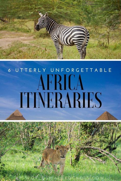 6 Utterly Unforgettable Africa Itineraries {Big World Small Pockets} Travelling Africa, African Destinations, Trip Necessities, Africa Itinerary, Safari Trip, Africa Travel Guide, Tanzania Travel, Armchair Travel, Dream Trips