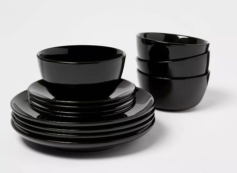 Available in 3 colors Black Dishes Set, Black Bowls And Plates, Black Plate Set, Black Plates Table Setting, Black Dishes, Black Dinnerware Set, Black Tableware, Grey Dinnerware, Black Dinnerware