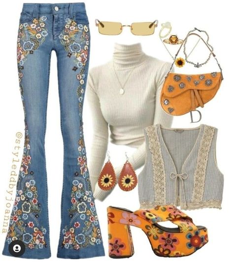 70s Inspired Outfits, Hippie Mode, Outfits 70s, Mode Hippie, 70s Inspired Fashion, 70s Outfits, Earthy Outfits, Estilo Hippie, Mode Boho