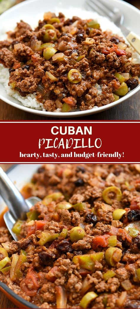 Cuban Picadillo, Beef Olives, Picadillo Recipe, Cuban Dishes, Easy Weeknight Dinner, Cuban Recipes, Beef Recipes For Dinner, Beef Dinner, Ultimate Comfort Food