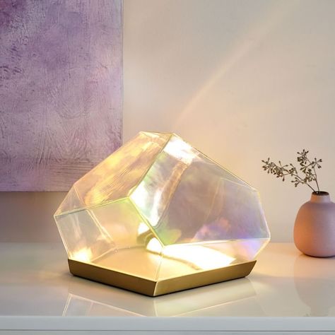 Glass Gem Table Lamp, Antique Brass | West Elm Glass Gems, Led Table, Chandelier Design, Bedroom Lamps, Led Table Lamp, Modern Lamp, Beautiful Lamp, Ceramic Table Lamps, Desk Lamps