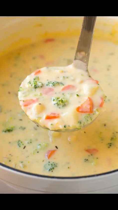 Instant Pot Cheddar Broccoli Cauliflower Soup Recipe - Delishably - Food and Drink Broccoli Cheese Soup Panera, Cheddar Broccoli Potato Soup, Broccoli And Cheese Soup, Broccoli Cauliflower Soup, Best Broccoli Cheese Soup, Broccoli Potato Soup, Cheddar Soup Recipe, Broccoli Cheese Soup Recipes, Cheese Soup Recipes