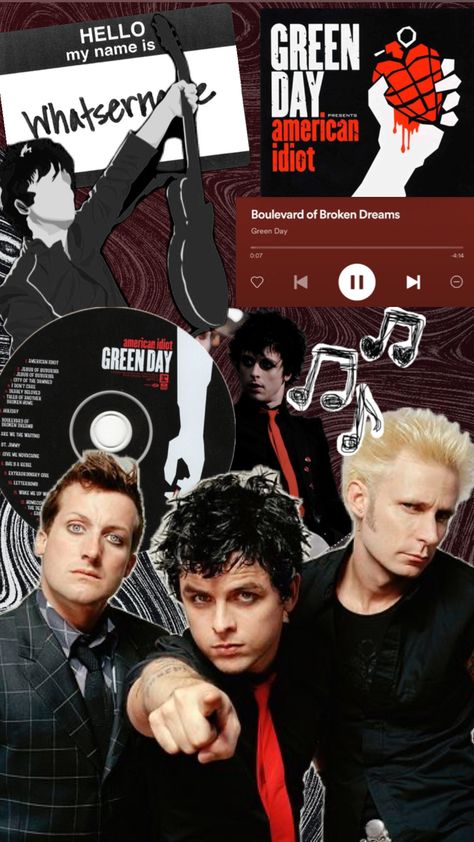 #greenday #greendayband #americanidiot #music #billiejoearmstrong #trecool #mikedirnt Green Day Poster, Green Day Band, Hello Green, Green Day Billie Joe, Tré Cool, Broken Dreams, Joe Armstrong, Punk Aesthetic, Music Poster Design