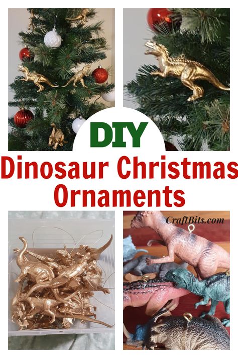 Dinosaur Christmas tree ornaments — CraftBits.com Dinosaur Tree, Dino Christmas, Dinosaur Christmas Ornament, Dinosaur Christmas Tree, Diy Dinosaur, Tree Rex, Dinosaur Ornament, Neli Quilling, Noel Christmas