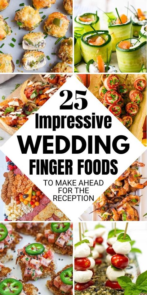 Looking for some amazing finger foods for your wedding day reception? These fancy but simple appetizer ideas are perfect to serve during wedding cocktail hour and will impress your guests. Reception Finger Foods, Finger Food Wedding Reception, Wedding Reception Appetizers, Reception Appetizers, Wedding Cocktail Hour Food, Wedding Finger Foods, Finger Snacks, Cocktail Party Appetizers, Cocktail Hour Food