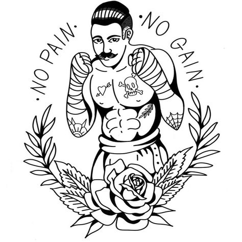 Simple Old School Tattoo, Gentleman Tattoo, Boxer Tattoo, Boxing Tattoos, Traditional Tattoo Stencils, Mens Body Tattoos, Fighter Tattoo, Traditional Tattoo Drawings, Traditional Black Tattoo